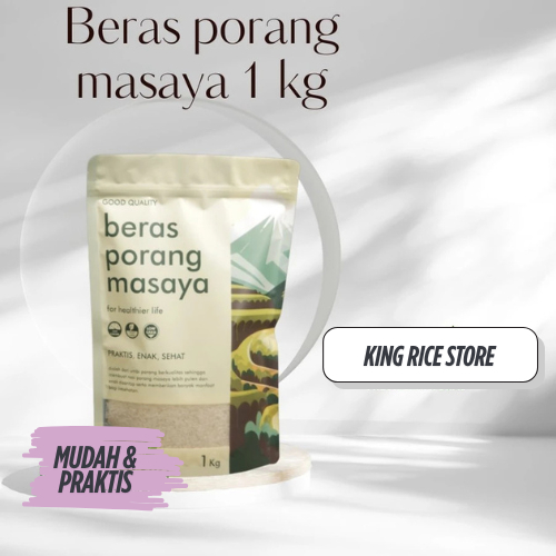 

Masaya Beras Porang 1kg Konjac rice Beras shirataki Masaya Mudah Praktis