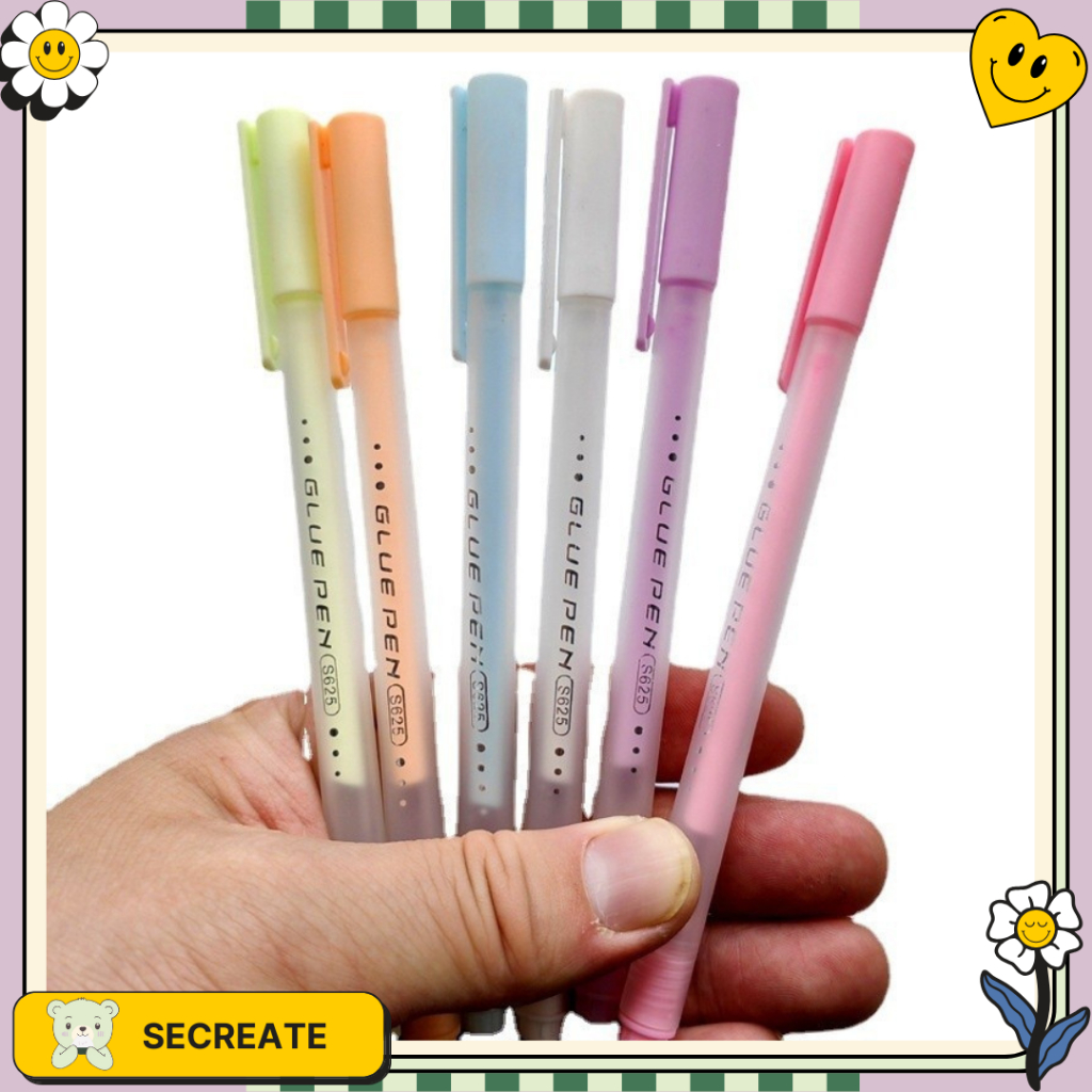 

SECreate Lem Pulpen Kertas Cepat Kering Lem Cair Anti Bocor Bentuk Pena Glue Pen Stiker Scrapbook Diy Untuk Anak-Anak