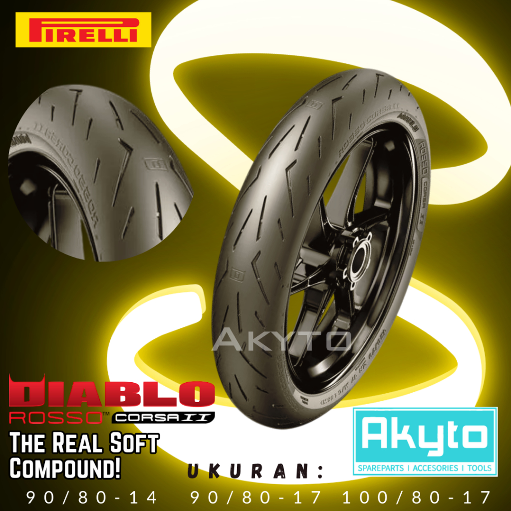 [COD READY] DIABLO ROSSO CORSA II PIRELLI / BAN BALAP MOTOR TUBELESS / BAN MOTOR FREE PENTIL / BAN M
