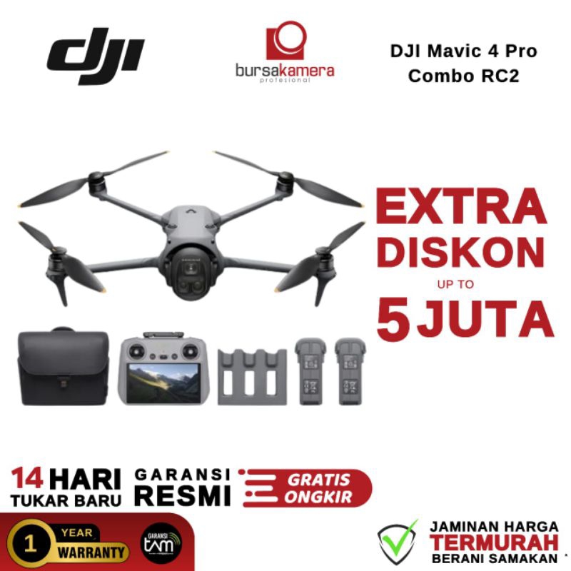 Dji Mavic 4 Pro Basic / Combo (RC 2) / Combo RC Pro 2 Drone Garansi resmi