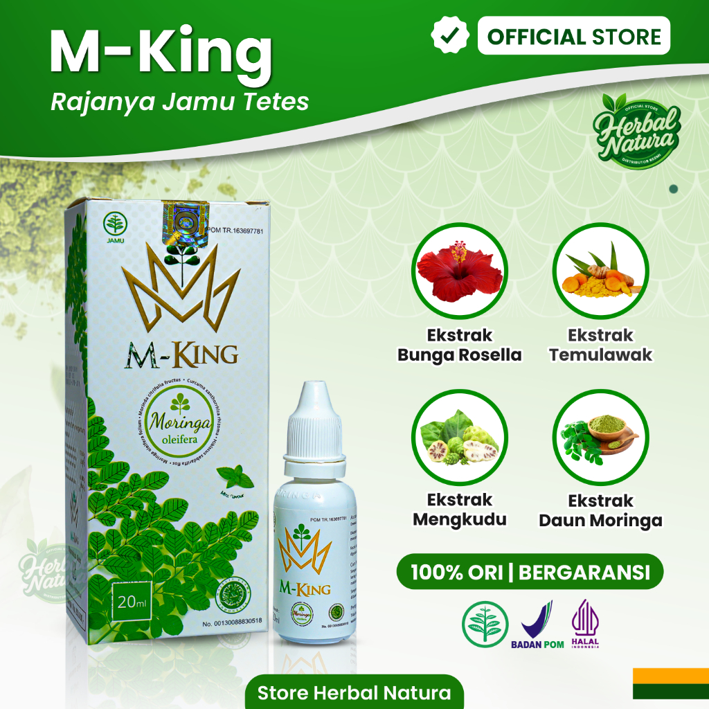 Citra Gardens M-King Jamu Tetes Herbal Moringa King 100% Original