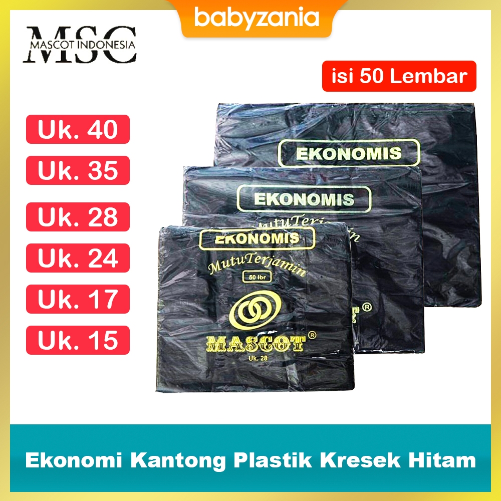 Mascot Ekonomis Kantong Plastik Kresek Hitam