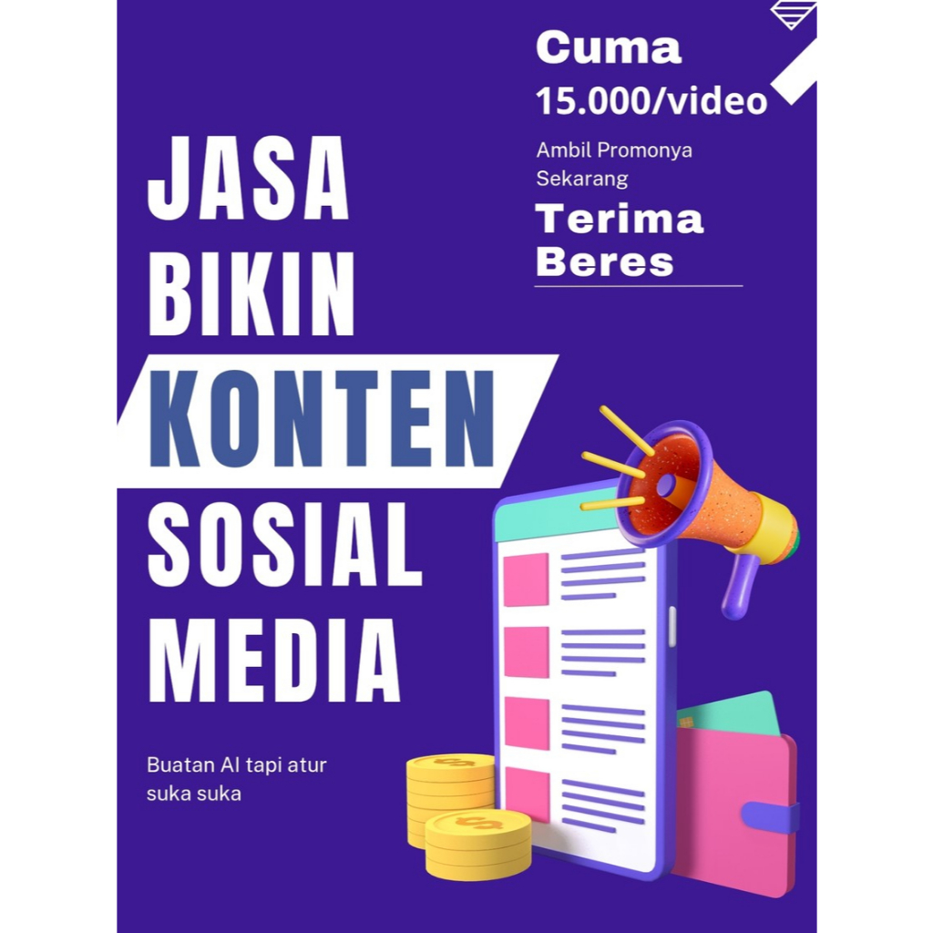 Jasa Bikin Konten Social Media untuk video shorts youtube, tiktok, dan instagram