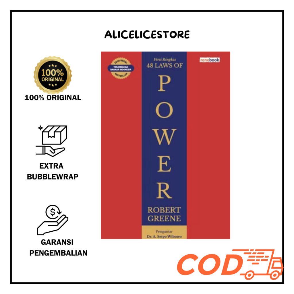 LICESTORE- Buku Pengembangan Diri Original / 48 Laws Of Power Indonesia