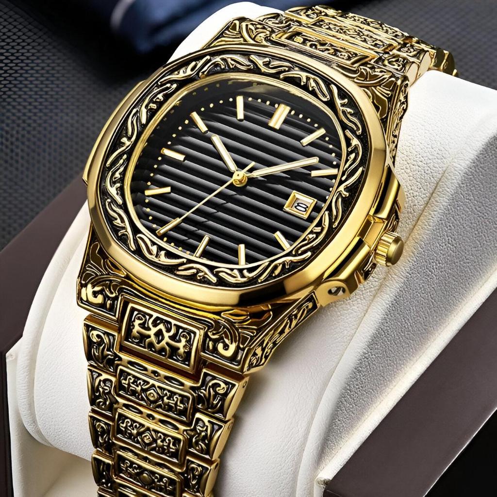 Matagos Jam Tangan Pria Kasual Model Batik Retro Klasik Asli Tahan Air Stainless Steel Titanium Taha