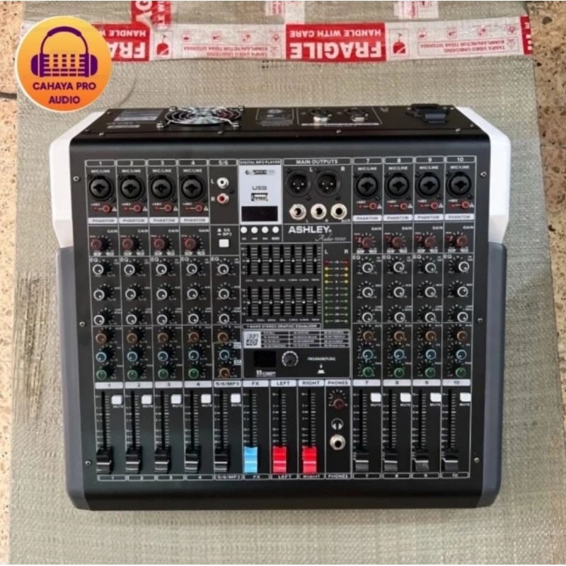 Power Mixer Ashley Audio 1000 Audio1000 Power Mixer Audio Ashley Original 10 Channel