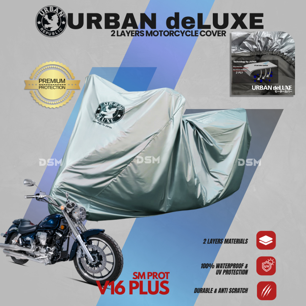 Baru Urban Deluxe Cover Motor Sm Sport V16 Plus / Sarung Motor Sm Sport 2 Lapis Waterproof Aman