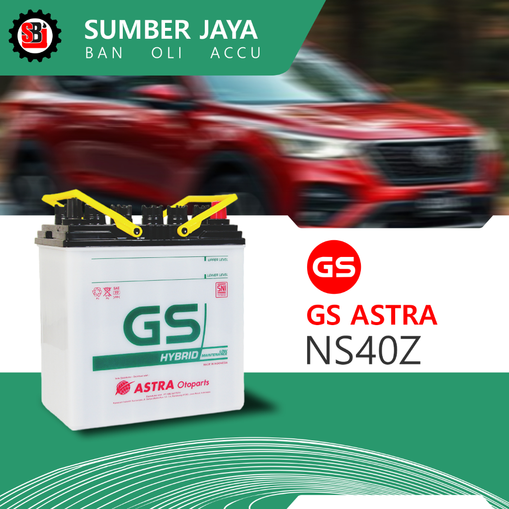 AKI BASAH GS ASTRA HYBRID NS40Z - 12V 35AH MOBIL