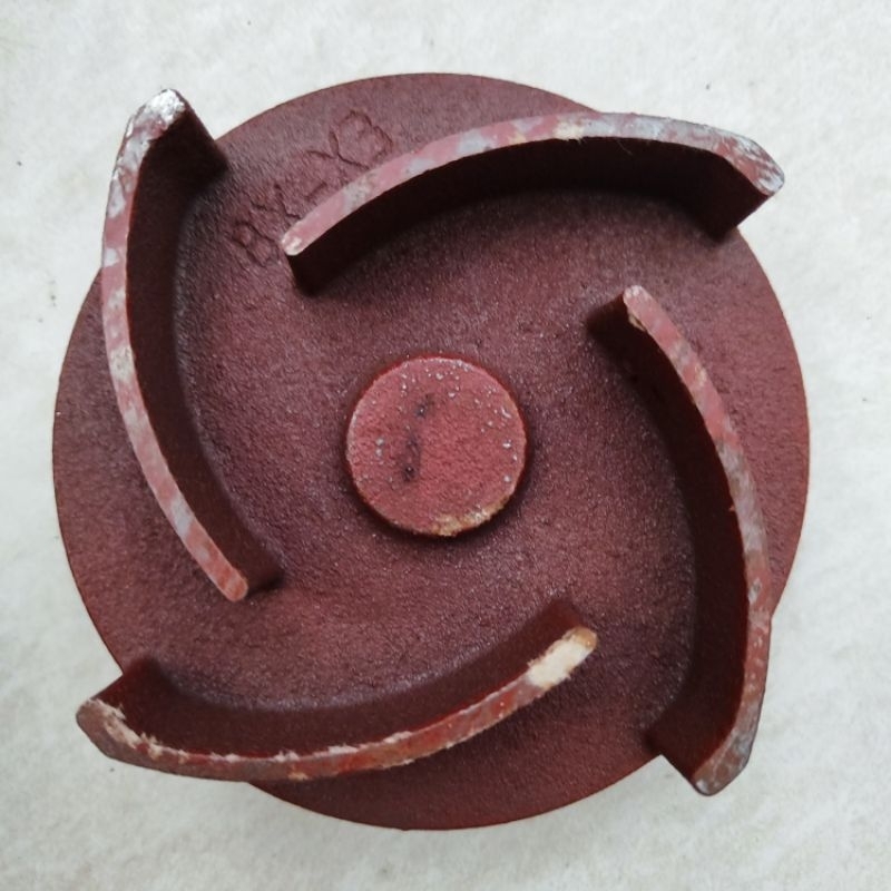 Kipas Impeler Impeller Besi Water Pump Alkon Pompa Sedot Air  3" inch dim 4 daun Drat 19mm 19 mm