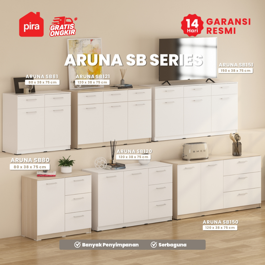 Pira Metropolis  OX - Aruna SB121 Bufet / Rak Dapur / Kitchen Set Bawah Dapur / Lemari Dapur
