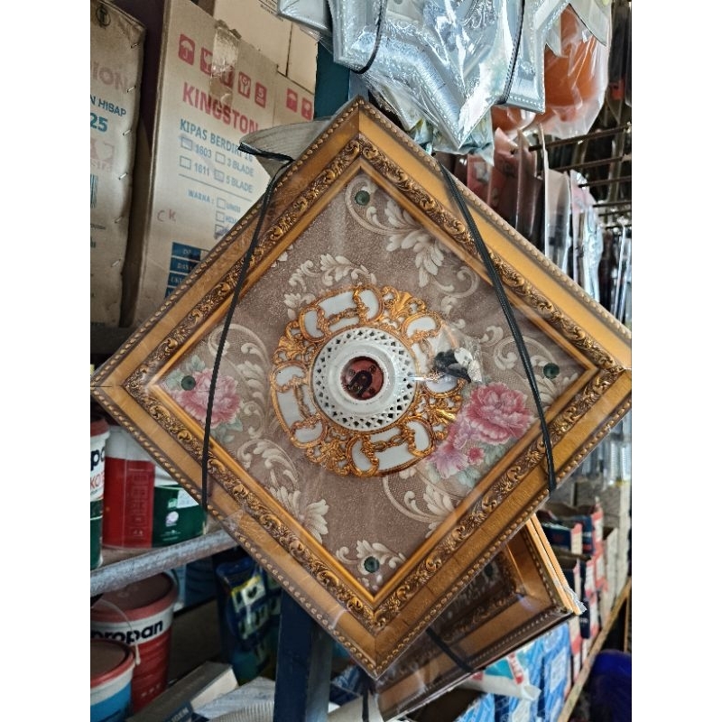 ornamen plafon PVC 30x30 - ornamen kotak segi delapan