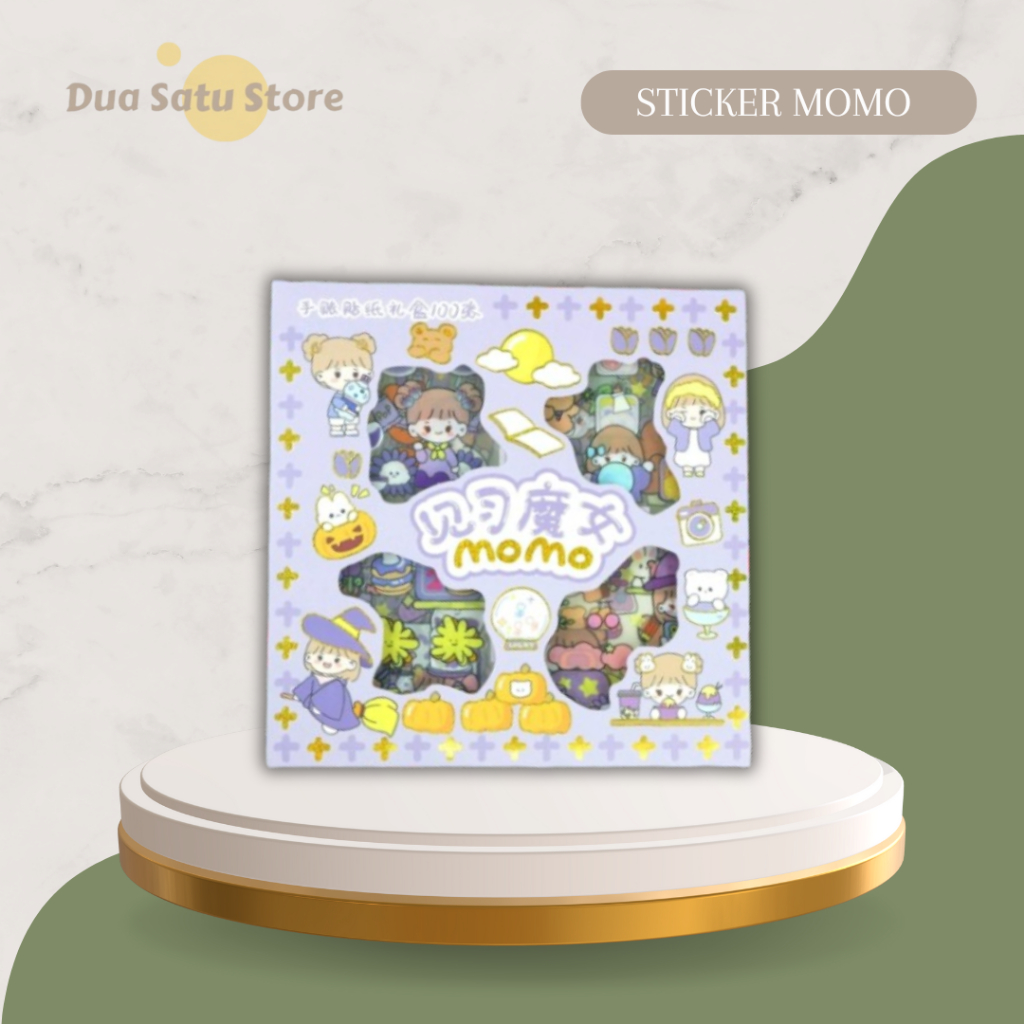 

Sticker Momo Motif Lucu-Lucu Viral Besar Isi 100