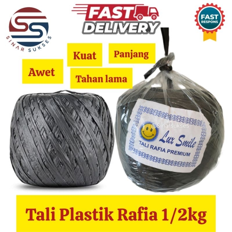 

TALI/ TALI PLASTIK HITAM/TALI PLASTIK RAFIA 1/2 kg /TALI PLASTIK GULUNGAN/ TALI PENGIKAT