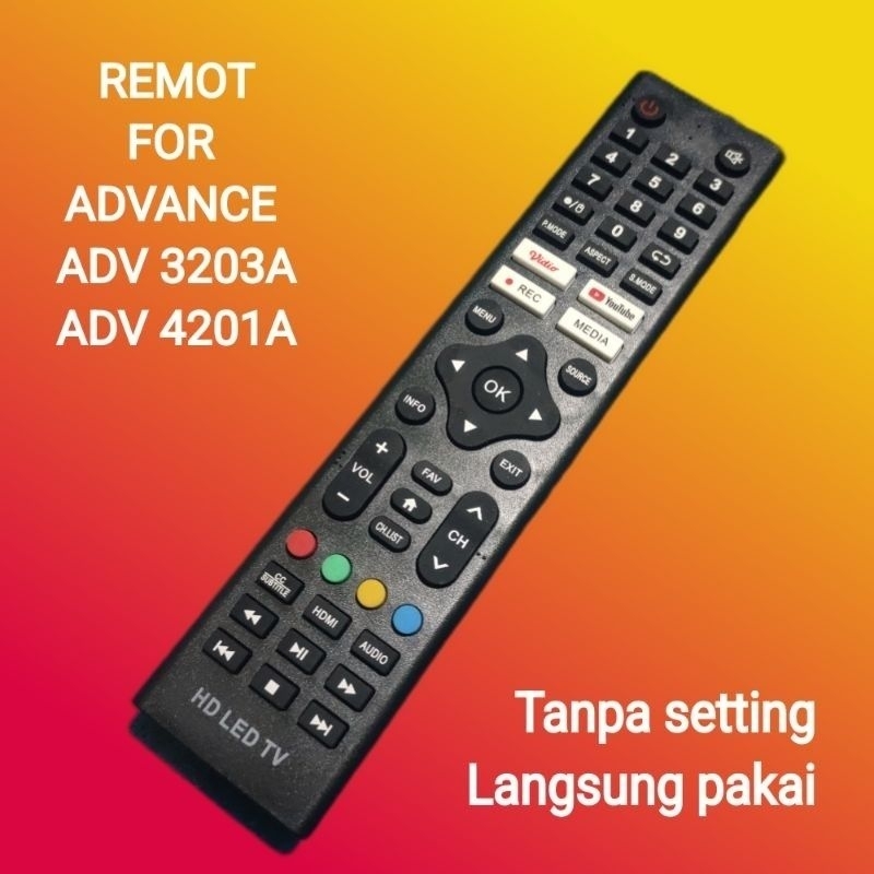 REMOTE TV ADVANCE HD LED TV SMART ANDROID