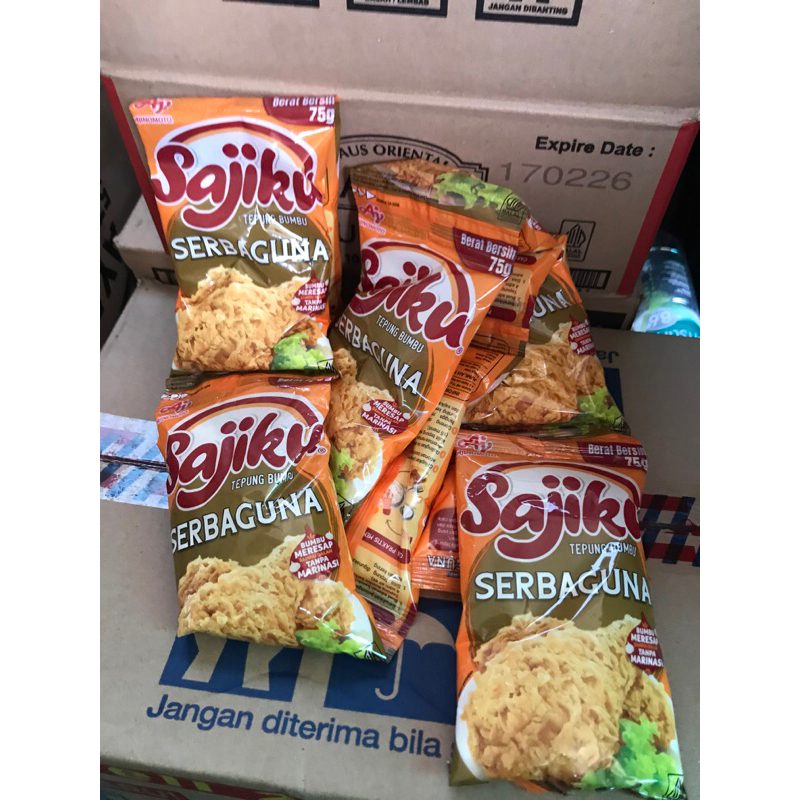 

(1 RENCENG ISI 10PCS) TEPUNG BUMBU SAJIKU KEMASAN 75gr