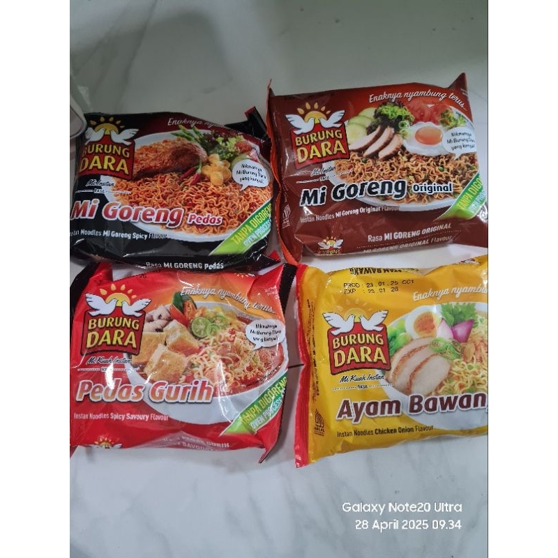 

Mie instan Burung dara