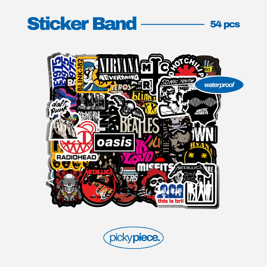 

Sticker Band Retro (Isi 50+ pcs)