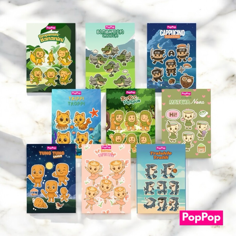 

Sticker Anomali Brainrot Murah Lucu Stiker A6 Mainan anak Scrap Book