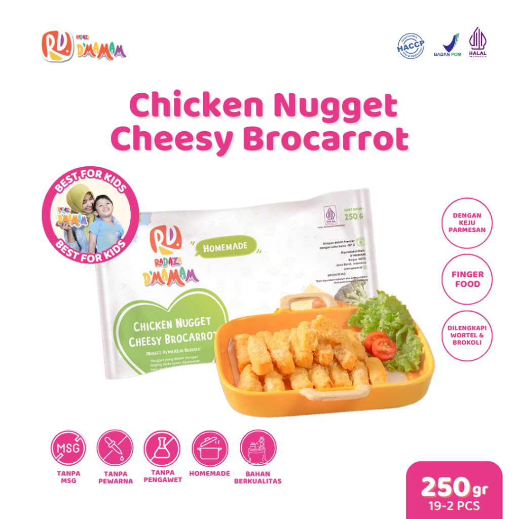 

DMAMAM MLG Nugget Ayam Cheesy BroCarrot Halal No MSG BPOM Homemade Frozenfood