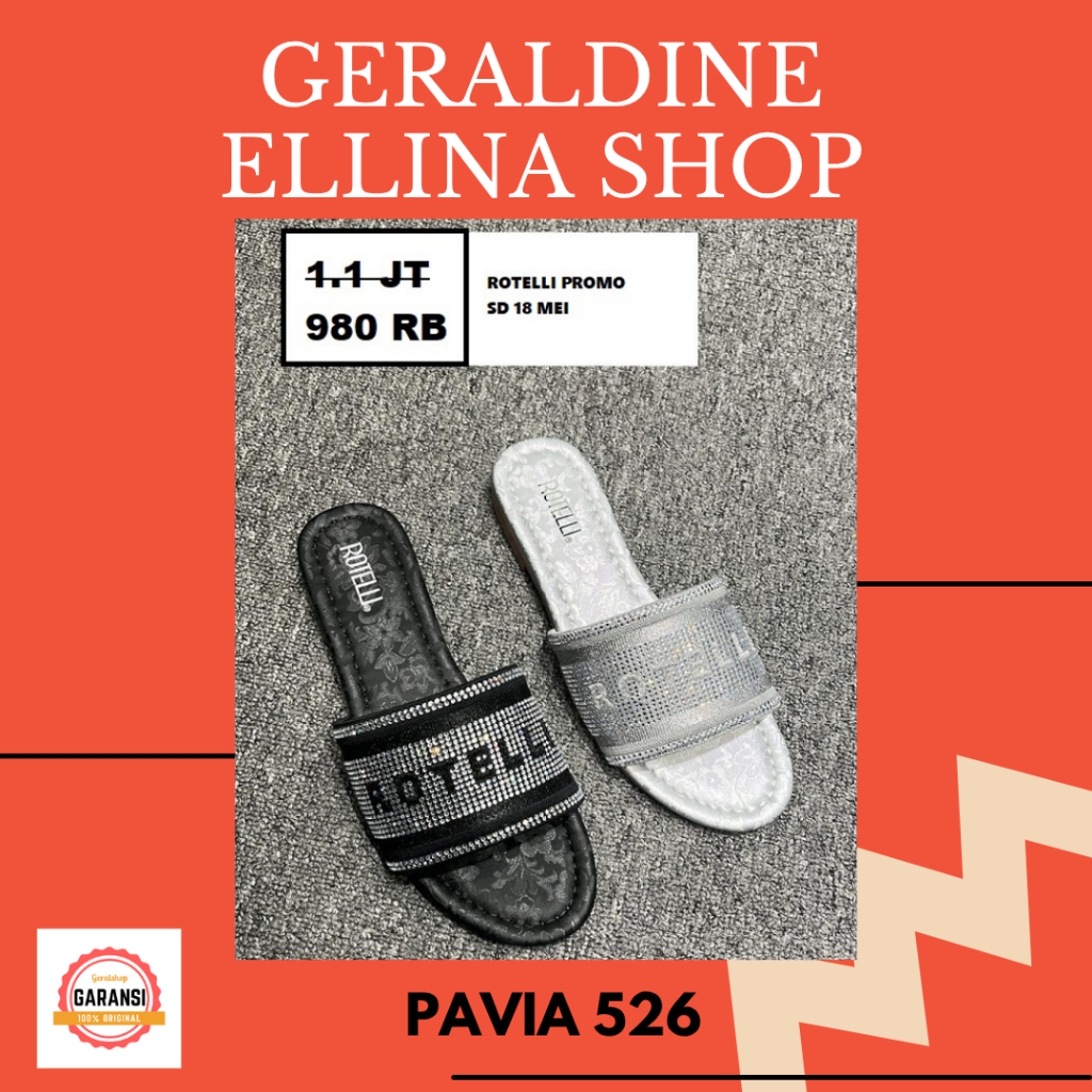 Sandal flat Rotelli wanita seri PAVIA 340 100% original store