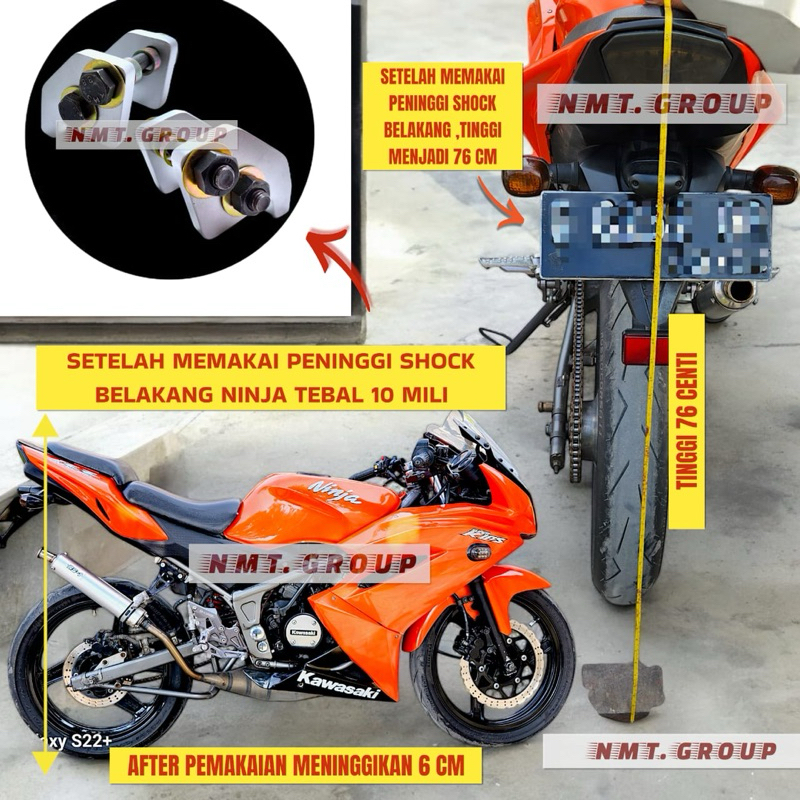 Bracket Peninggi Monoshock Ninja RR * Raiser Monoshock Ninja RR * Peninggi Belakang Ninja RR * Brack