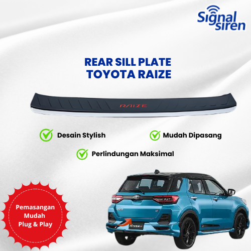 Rear Sill Plate Toyota Raize / Sill Plate Bagasi