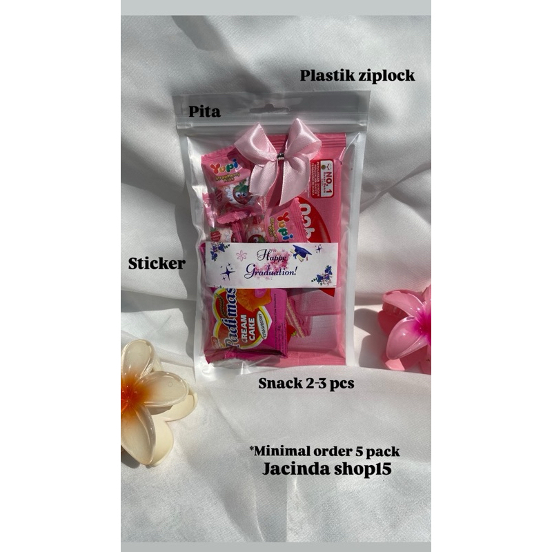 

Mini Gift Snack Tema Pink / Mini Hampers Lebaran/Ulang tahun/Graduation