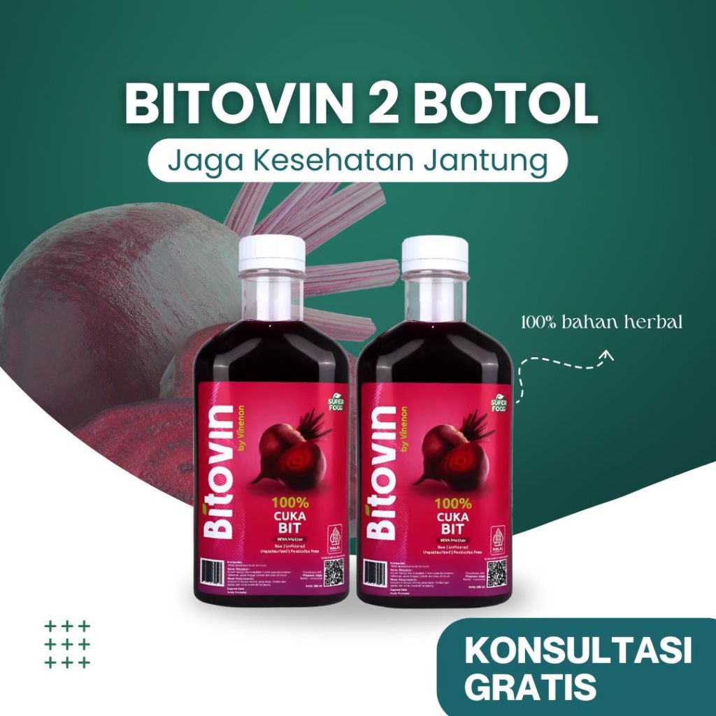 

BITOVIN Cuka Buah Bit - 100% Fermentasi Alami - Untuk Penambah Darah/Atasi Resiko Jantung/Hipertensi