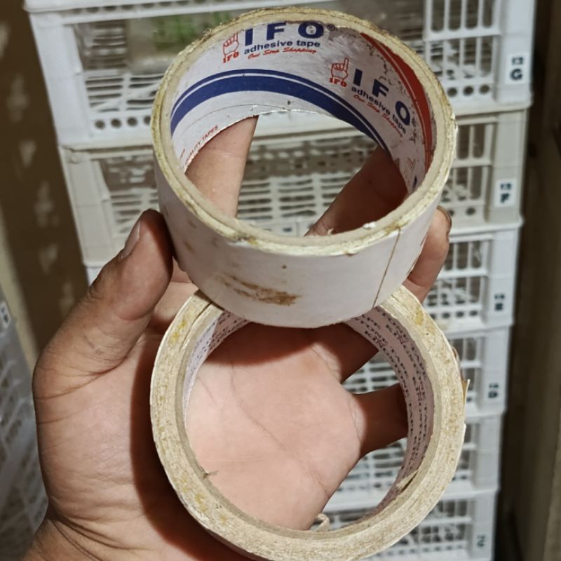 

DOUBLE TAPE KERTAS BESAR Lakban Isolasi Dobel Tape Kertas Selotip Besar Merekat Kuat