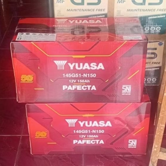 Aki Mobil Volvo Truk, Tata LPT 913, Forklift, Dump Truck Yuasa N150 Basah