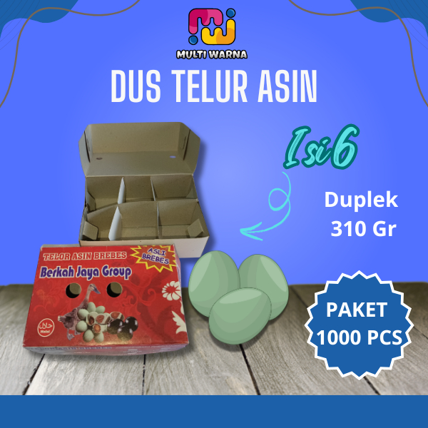 

(paket 1000 pcs) Dus Box Telur Asin / Kemasan Telur Asin Isi 6 Telur Custom