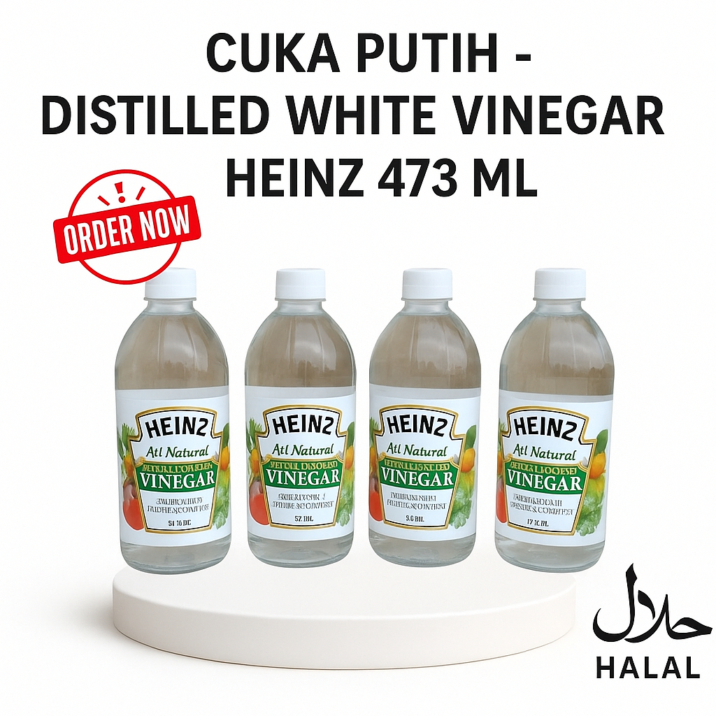 

CUKA PUTIH - DISTILLED WHITE VINEGAR HEINZ 473 ML IMPORT