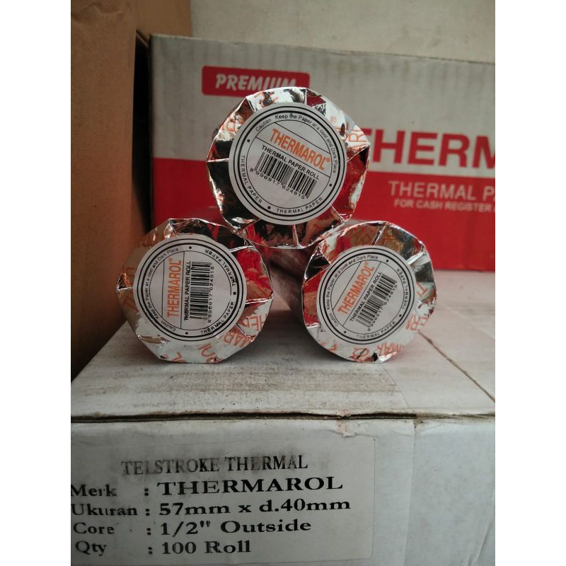 

Kertas Thermal Merk Thermarol UK 57x40, Kertas Struk Kasir