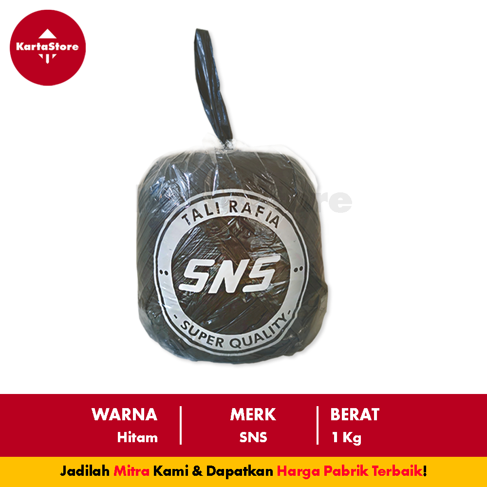 

Tali Rafia Hitam merk SNS 1 KG