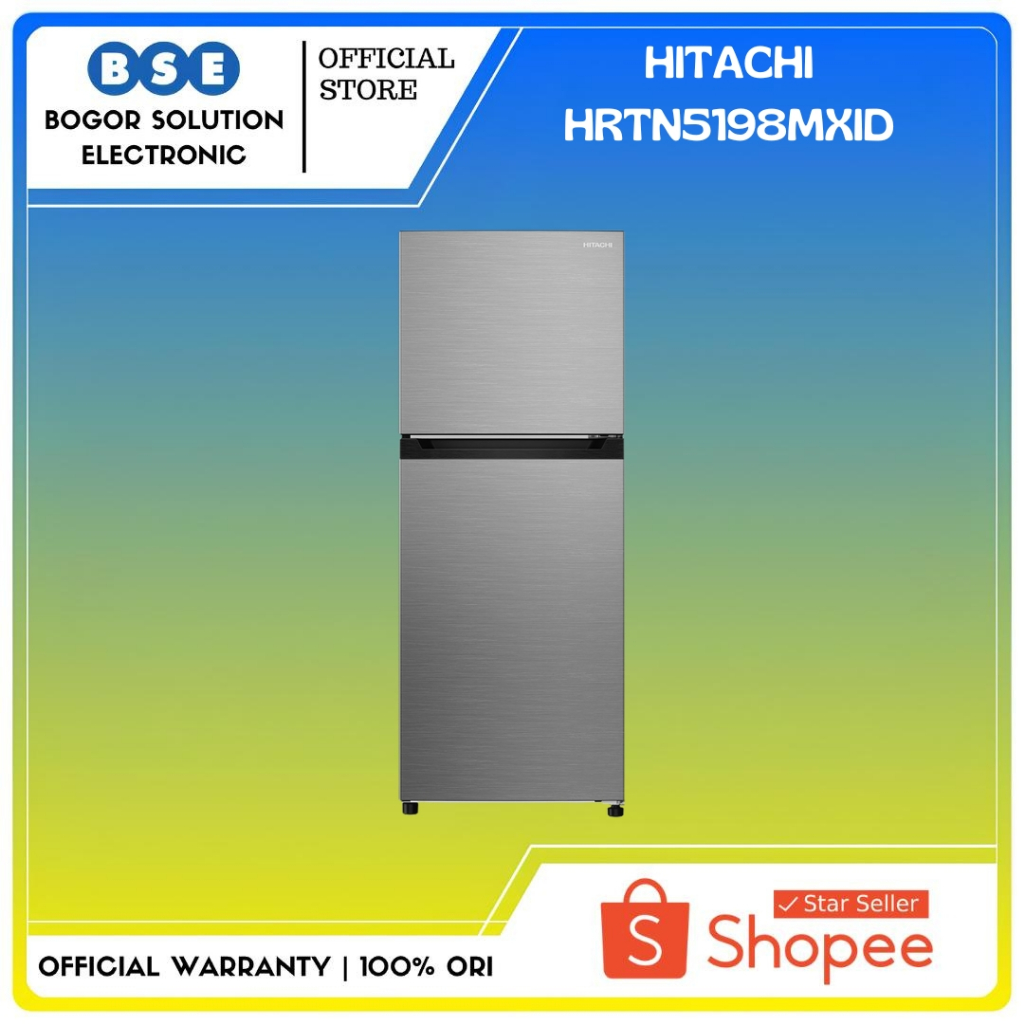 Kulkas Hitachi 2 Pintu HRTN5198MXID 181 Liter Kulkas Hitachi Inverter