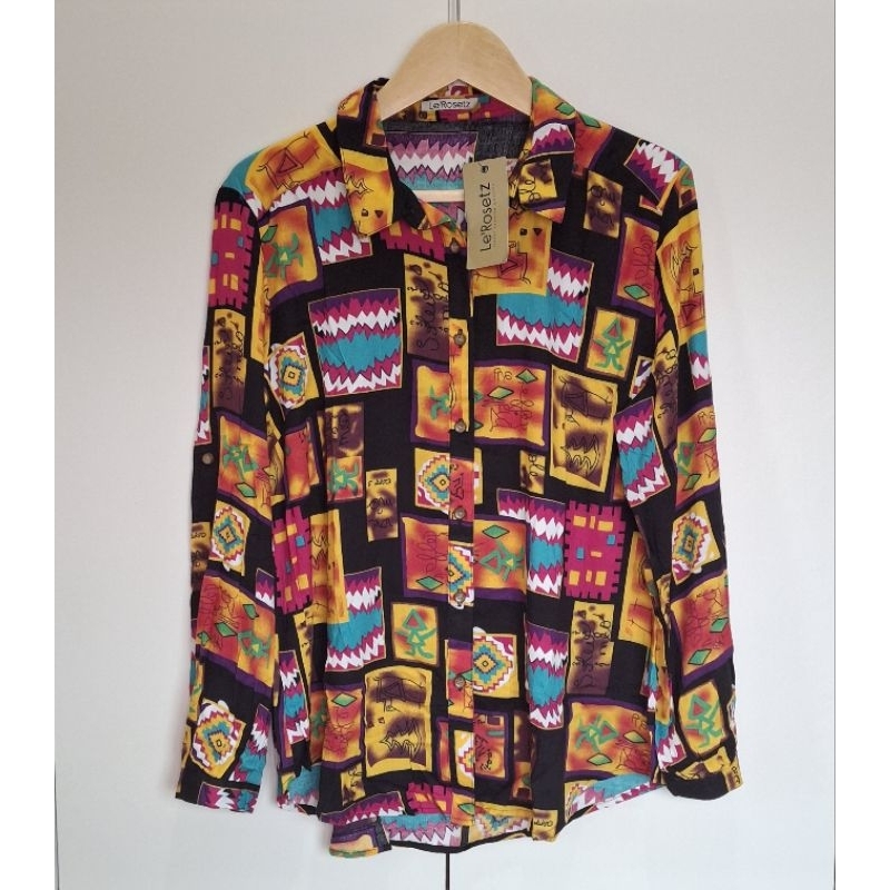 Kemeja Rayon Retro XL Le Rosetz
