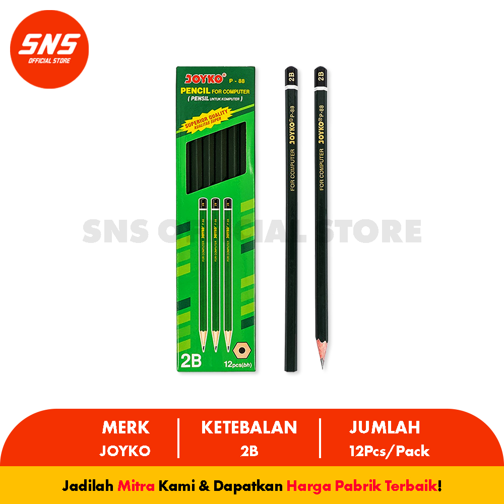 

Pensil 2B JOYKO P-88 2B 1 BOX 12 PCS SNS OFFICIAL STORE