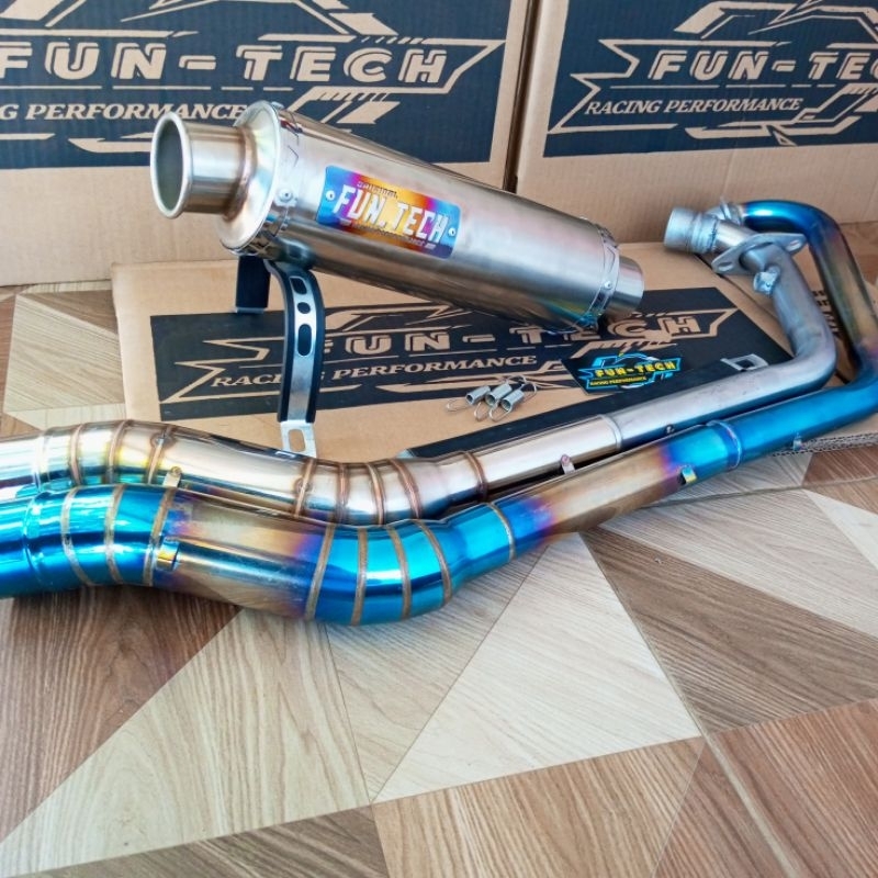 KNALPOT RACING original fun-tech pemakaian satria/Tiger/Byson dll