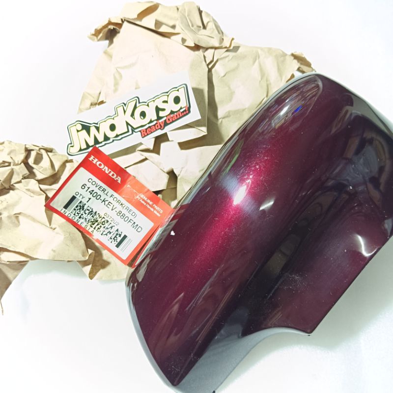 Cover shock tutup shockbreker kupingan spakbor depan honda supra fit supra x old lama pertama merah 