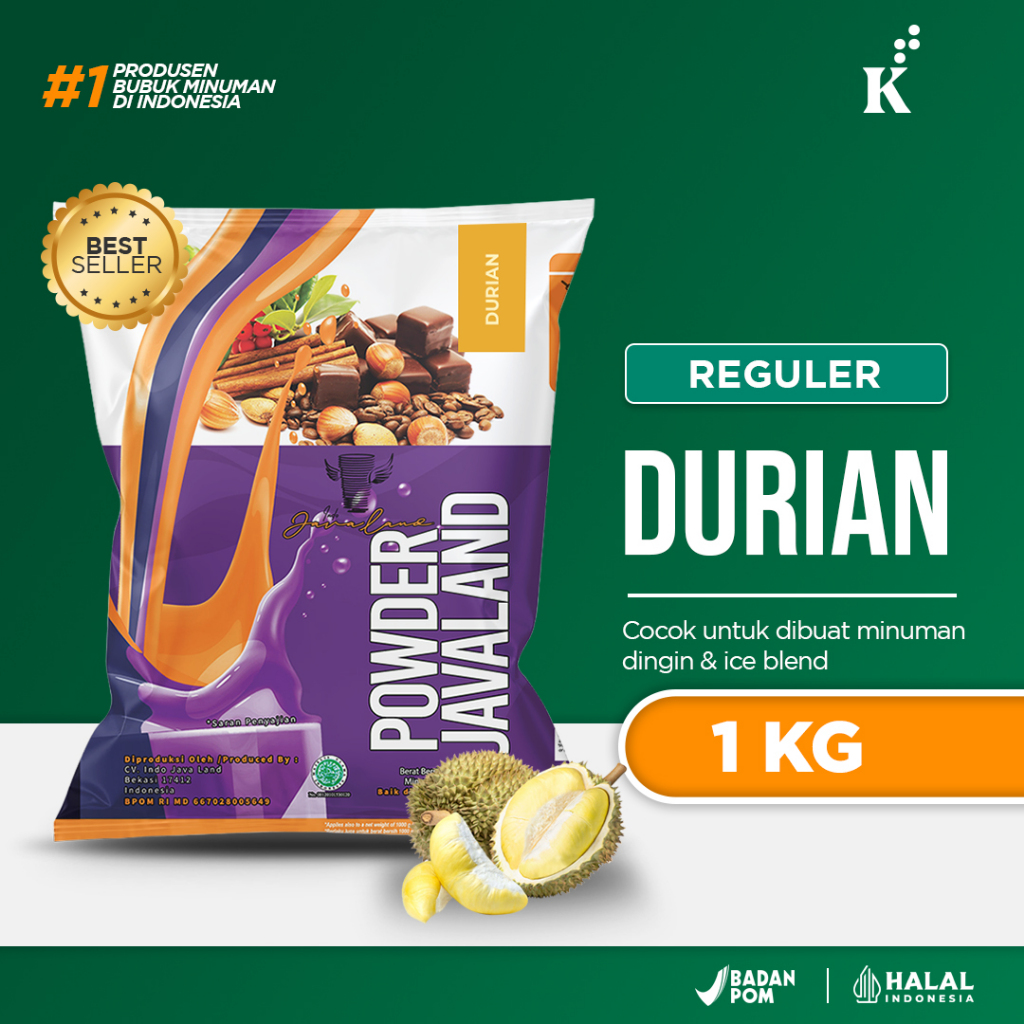 

Bubuk Minuman Durian Bubble drink Powder drink Ice Blended Javaland minuman instan