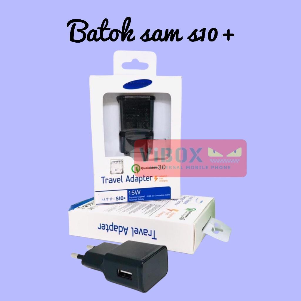 S10+ Adaptor Batok Charger S4msung Fast Charging Output 9V Kepala Casan 15w Universal Android Smartp