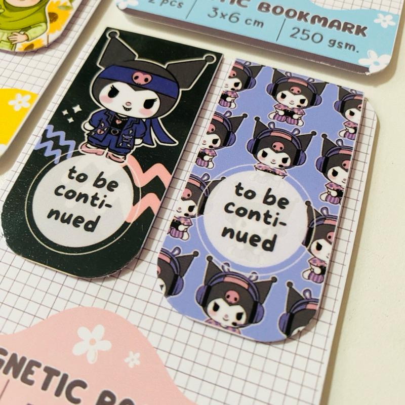 

Magnetic bookmark kuromi cinnamoroll | pembatas buku magnet