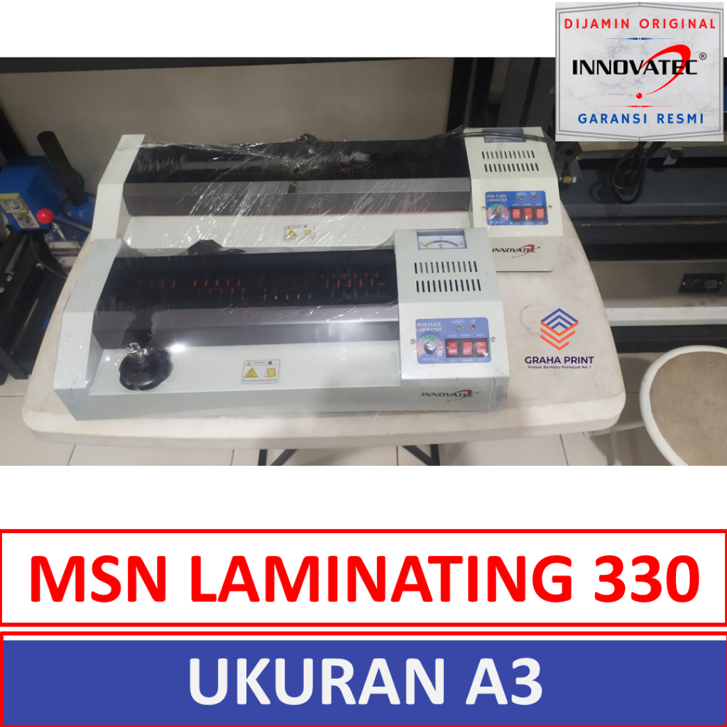 Mesin Laminating A3 330 INNOVATEC - Alat Laminasi Panas Dingin Untuk Foto ID Card Ijazah Dokumen