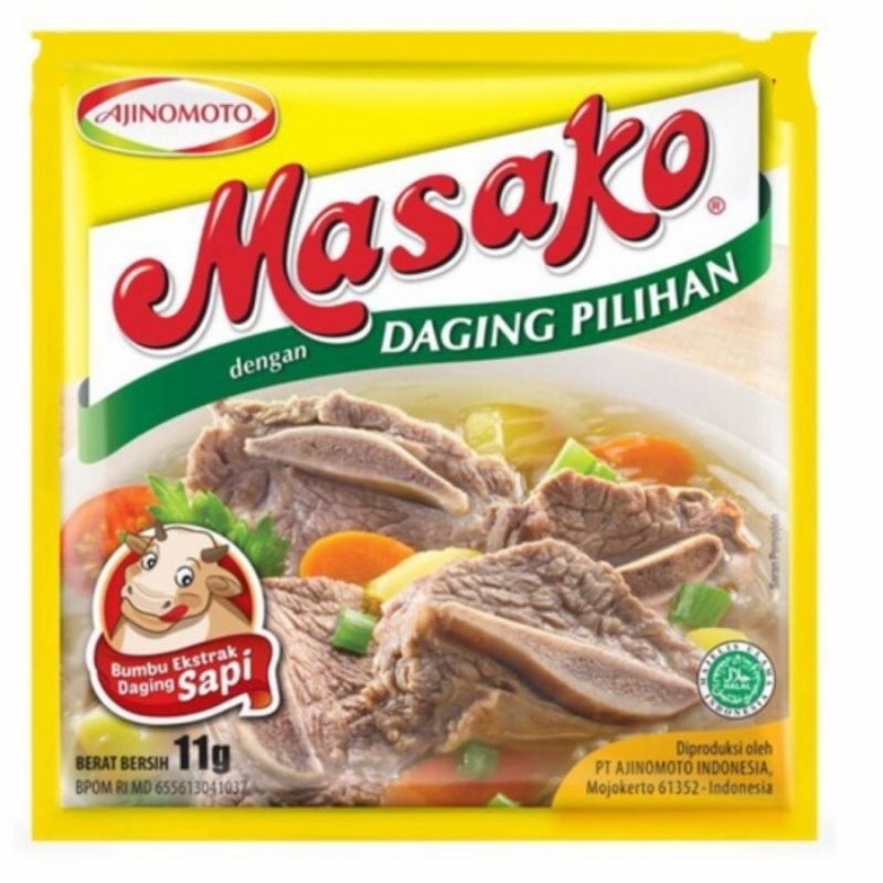 

Masako Penyedap Kaldu Daging Sapi Rencen kemasan 8.5g Bundling isi 5 renceng