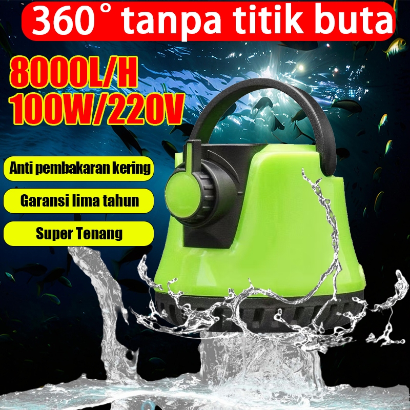 5000L/H Super Hisap Pompa Air 25W/50W Pompa Celup Aquarium Kolam Ikan Submersible Water Pump / Pompa