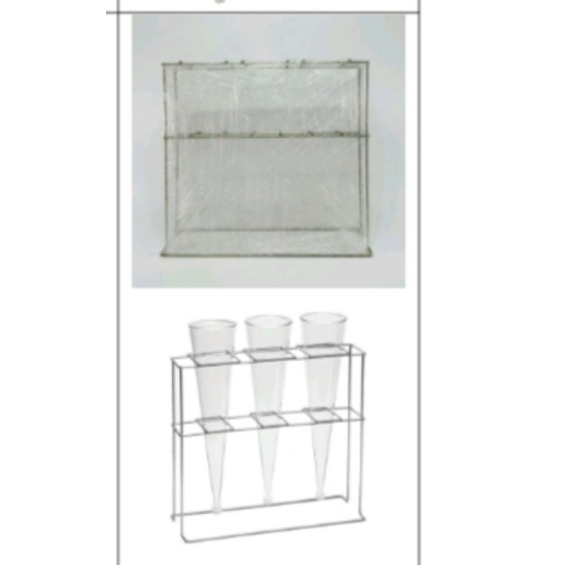 Rack Cone Imhoff 3 Tempat Imhoff Cone Rack Rak Sedimentasi Stainless / RAK SEDIMENTATION CONE Rak Im