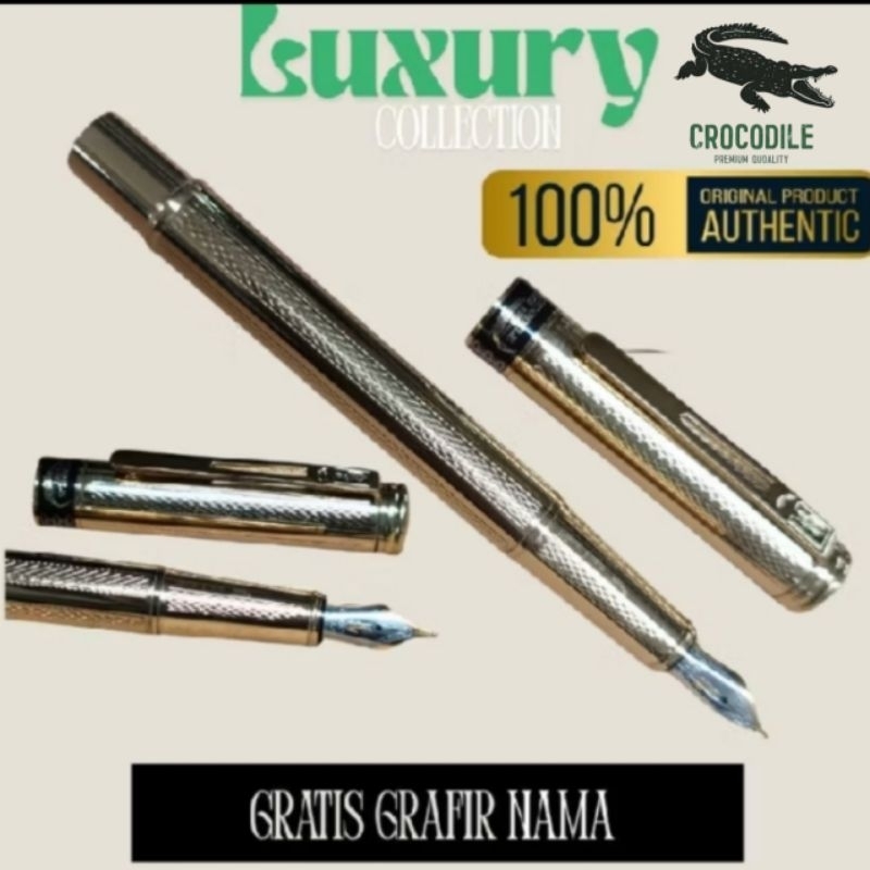 

Ballpoint Mewah Fountain Pen Crocodille Pulpen Luxury Collection Gratis Grafir Nama