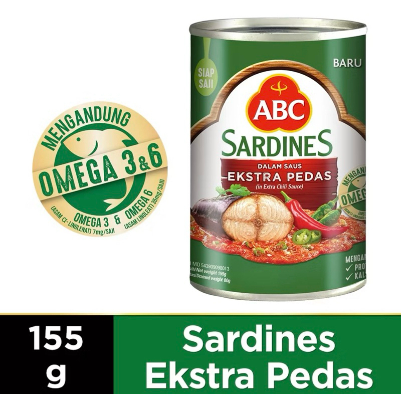 

Sarden ABC Varian Saus Ekstra Pedas 155 g