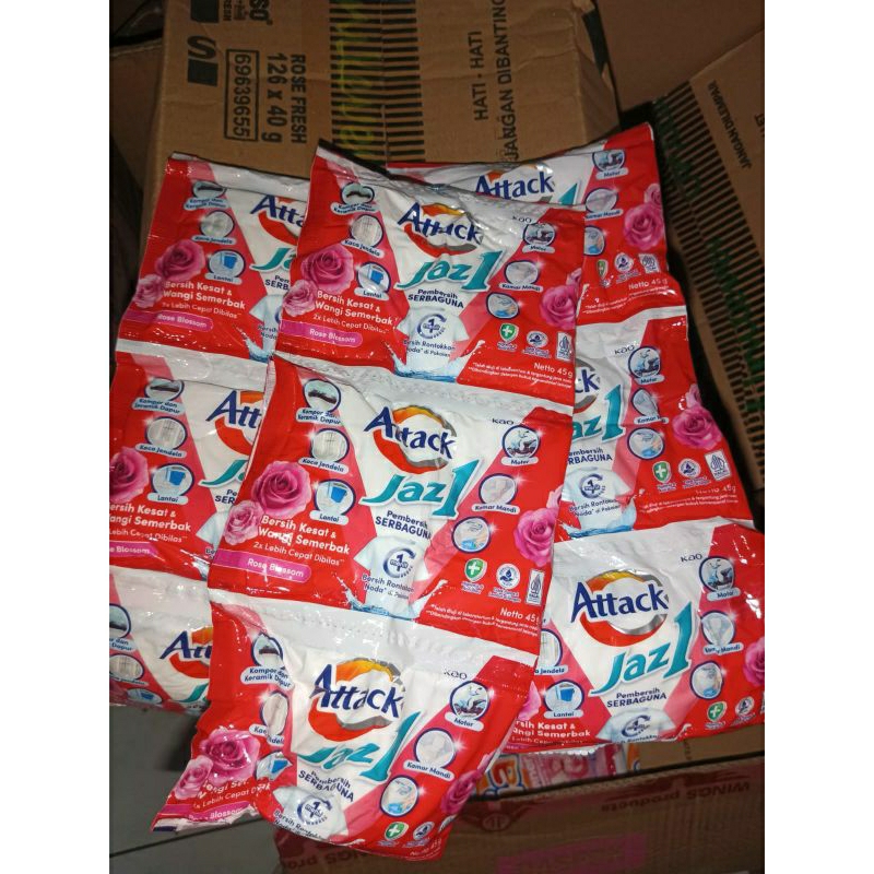 ATTACK Jazz 1 detergen bubuk 12 sachet 45g