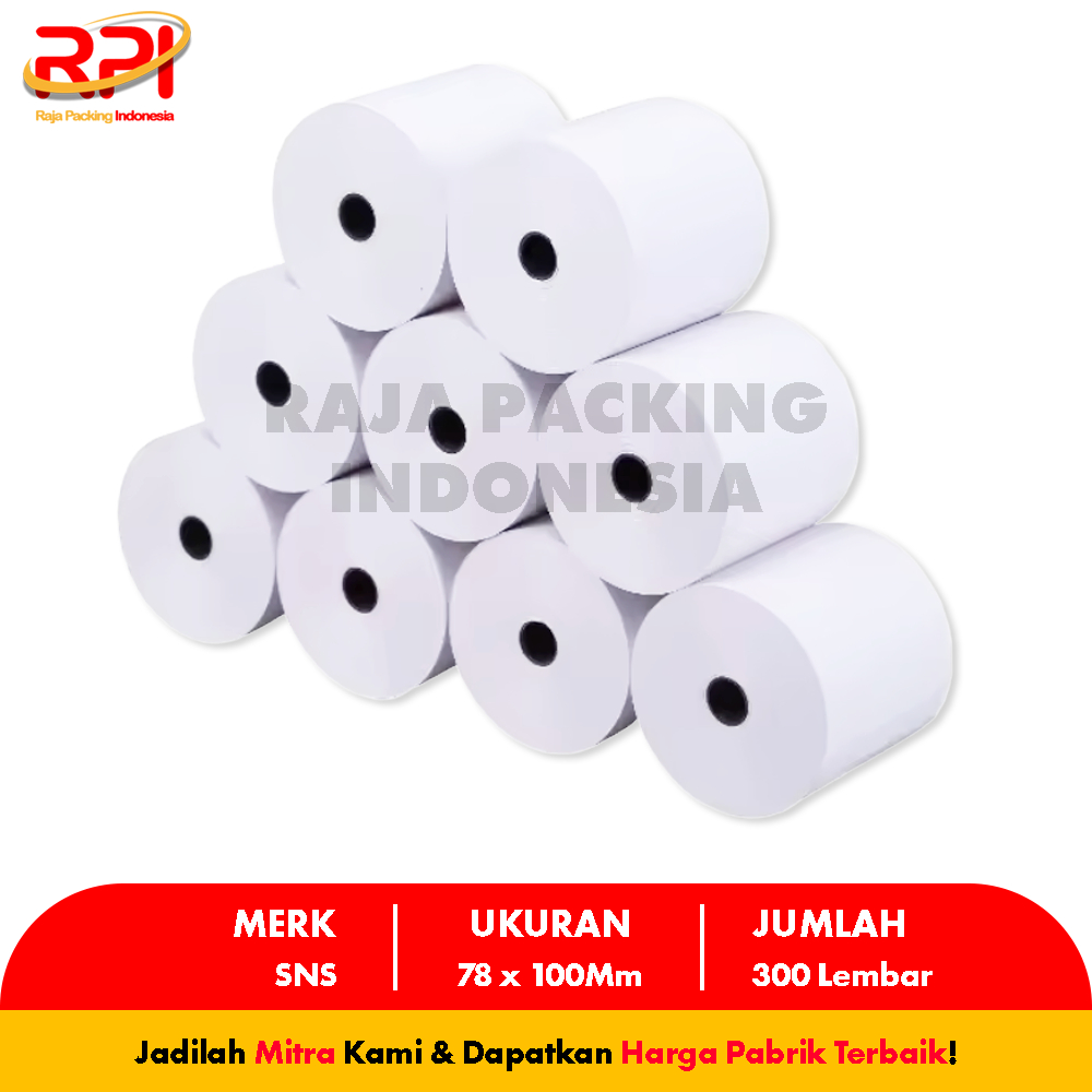 

LABEL THERMAL 78 x 100 mm Isi 300 Pcs SNS RAJA PACKING INDONESIA